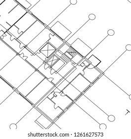 Abstract architectural drawings
