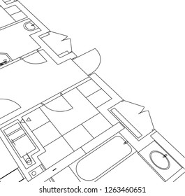 Abstract architectural drawings