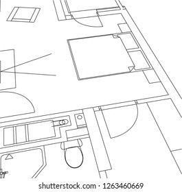 Abstract architectural drawings