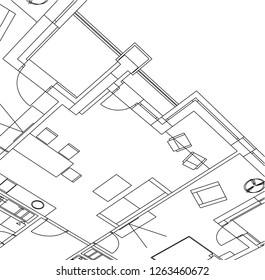 Abstract architectural drawings