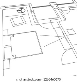 Abstract architectural drawings