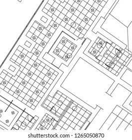 Abstract architectural drawings