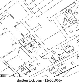 Abstract architectural drawings