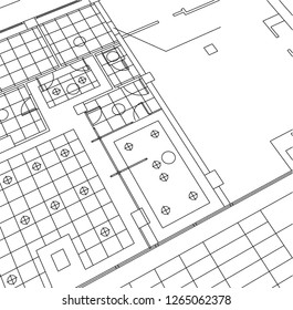 Abstract architectural drawings