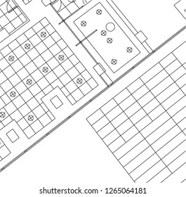 Abstract architectural drawings