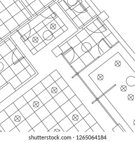 Abstract architectural drawings