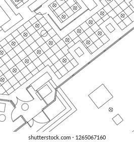 Abstract architectural drawings