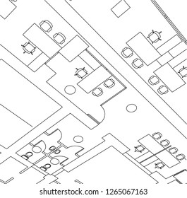 Abstract architectural drawings