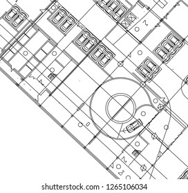 Abstract architectural drawings
