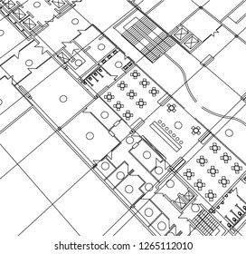 Abstract architectural drawings