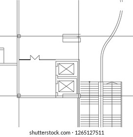 Abstract architectural drawings