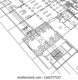 Abstract architectural drawings