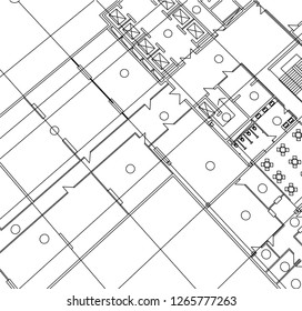 Abstract architectural drawings