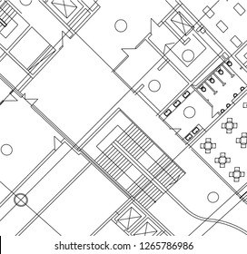Abstract architectural drawings