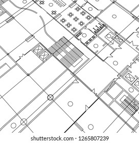 Abstract architectural drawings