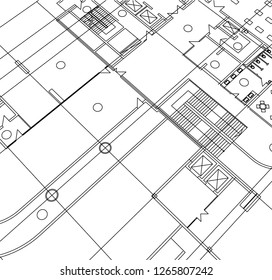 Abstract architectural drawings
