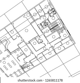 Abstract architectural drawings