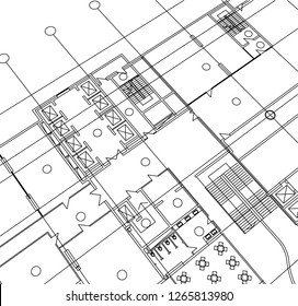Abstract architectural drawings