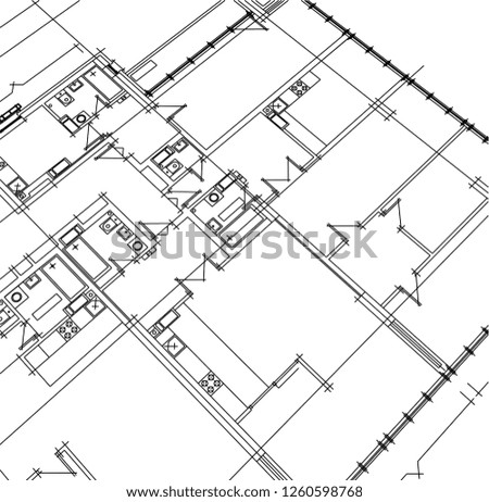 Abstract architectural drawings