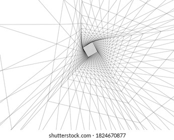 dibujos arquitectónicos abstractos vectores 3d ilustración