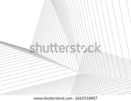 Abstract architectural geometric background 3d drawing