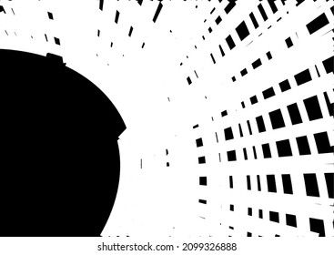Abstract architectural linear vector drawing