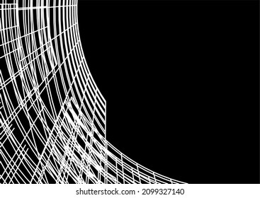 Abstract architectural linear vector drawing
