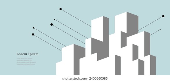 abstract architectural lines, geometric buildings texture background, technological construction, architecture concept