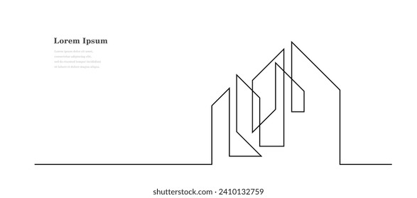 abstract architectural lines, geometric buildings texture background, simple construction, architecture concept