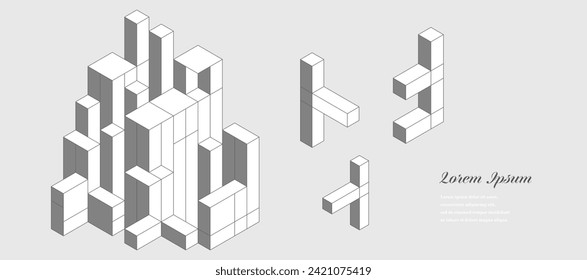 líneas arquitectónicas abstractas, fondo de textura de edificios geométricos, construcción tecnológica, concepto de arquitectura
