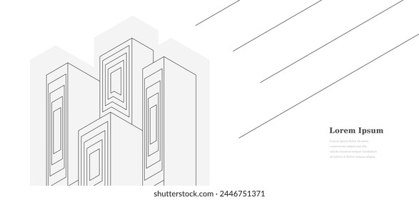 líneas arquitectónicas abstractas, edificios geométricos textura de fondo, construcción tecnológica, concepto de arquitectura