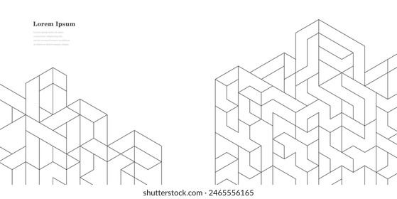 líneas arquitectónicas abstractas. edificios geométricos textura fondo. construcción tecnológica. concepto de arquitectura.
