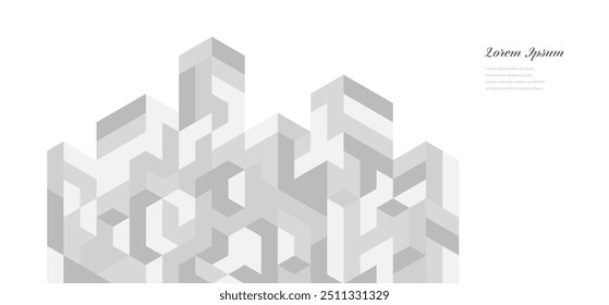 abstract architectural lines. geometric buildings texture background. technological construction. architecture concept.