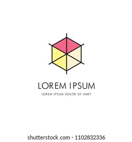 Abstract architectural logo. Concept and design. Vector illustration