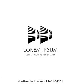 abstract architectural logo. concept and design. vector illustration