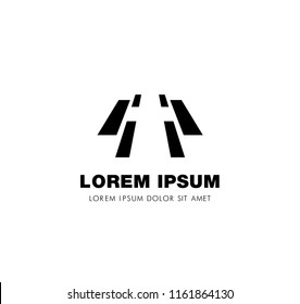 abstract architectural logo. concept and design. vector illustration