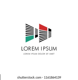 abstract architectural logo. concept and design. vector illustration