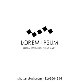 abstract architectural logo. concept and design. vector illustration