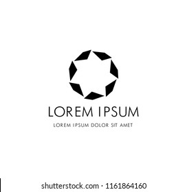abstract architectural logo. concept and design. vector illustration