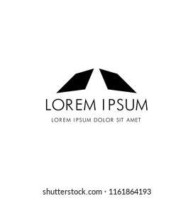 abstract architectural logo. concept and design. vector illustration
