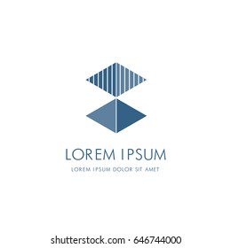 Abstract architectural logo. Concept and design. Vector illustration