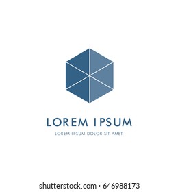 Abstract architectural logo. Concept and design. Vector illustration