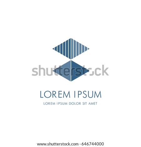 Abstract architectural logo. Concept and design. Vector illustration