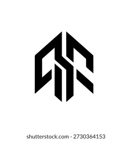 Logotipo arquitetônico abstrato, design geométrico de arranha-céus, ícone de edifício moderno, símbolo de identidade corporativa, gráfico vetorial elegante
