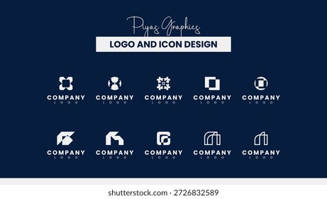 Abstract Architectural Logo Icon Set