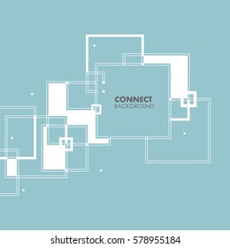 Abstract architectural plan with simple elements. Vector modern background.