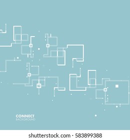 Abstract architectural plan with simple elements. Vector modern background.