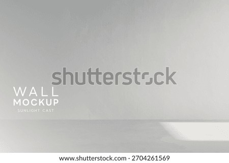 Abstract Architectural Scene with a Clean, Unadorned Light Gray Wall and a Hypnotic.