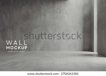 Abstract Architectural Scene with a Clean, Unadorned Light Gray Wall and a Hypnotic.