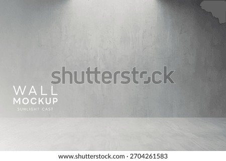 Abstract Architectural Scene with a Clean, Unadorned Light Gray Wall and a Hypnotic.